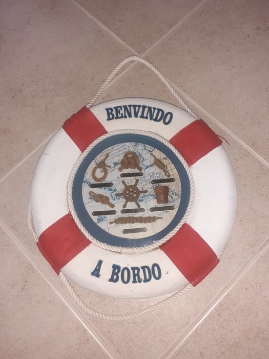 Quadro bóia, com nós de marinheiro