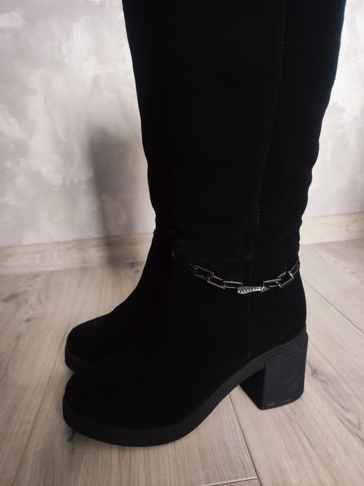 Зимові жіночі високі чоботи сапоги