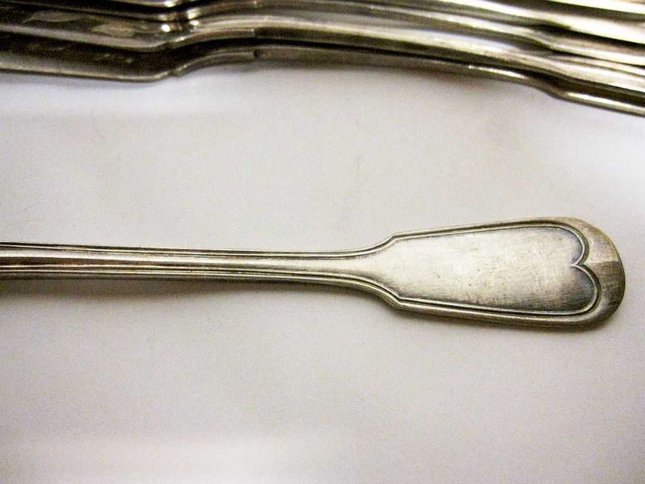 8 antigas facas de peixe com banho em prata - Krupp Berndorf