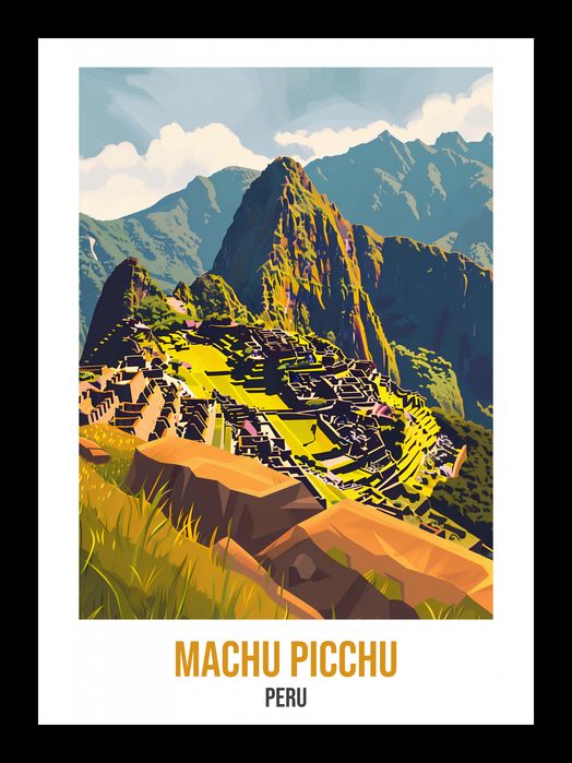 Plakat 13x18cm Machu Picchu