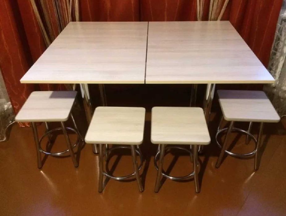 ГОТОВІ Кухоный роскладной стол Розкладний кухонний стіл металеві ніжки