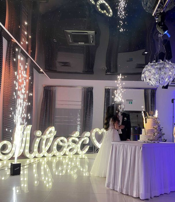 Ciężki Dym Pierwszy Taniec w chmurach Fontanny iskier na wesele Wa-wa