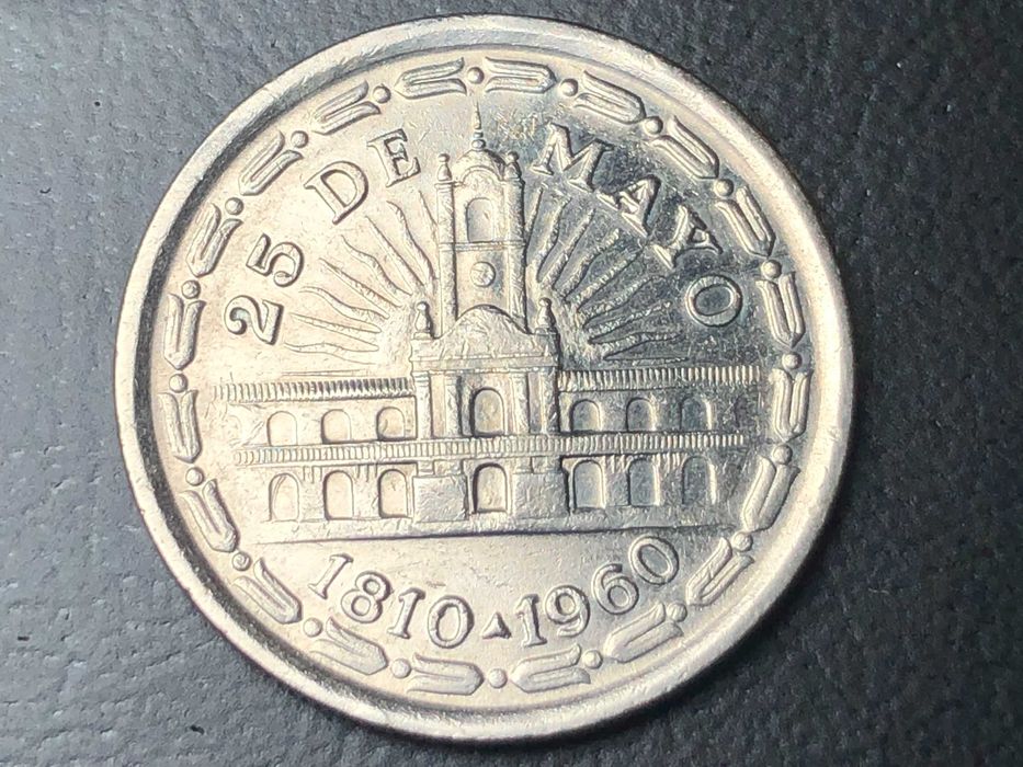 Argentina 1960 - 1 Peso Aço - 150º aniversário da Revolução de Maio