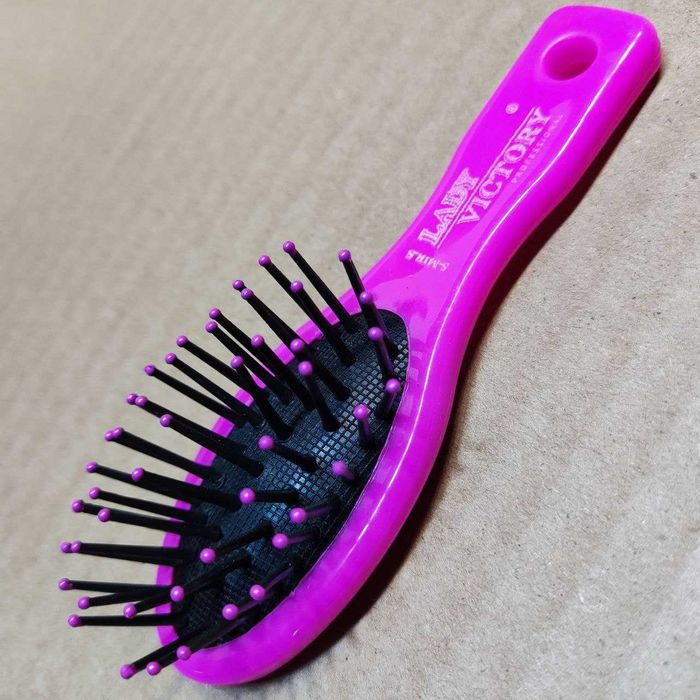 Миниатюрная массажная щетка, расческа для волос Lady Victory РОЗОВАЯ