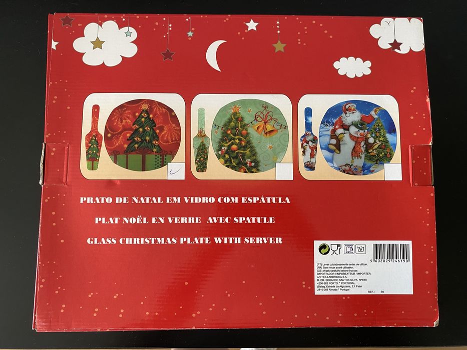 Conjunto de prato de Natal