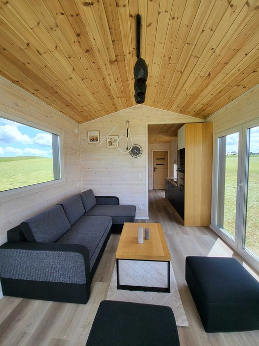 Domek mobilny na kołach 35m² drewniany całoroczny