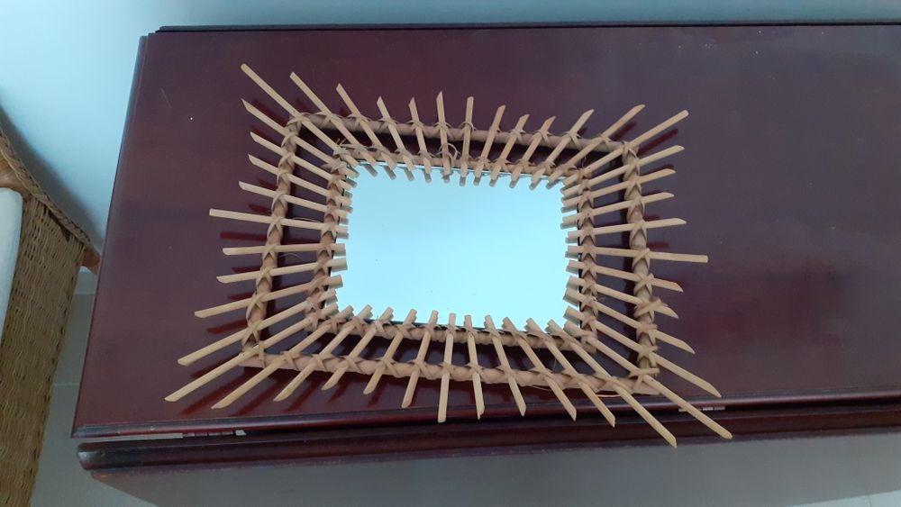 Espelho retangular bambu