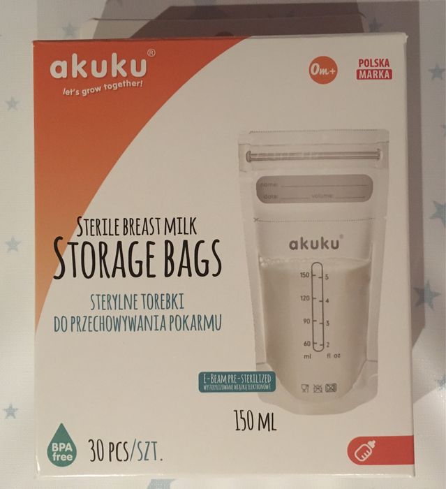 Akuku - woreczki do przechowywania pokarmu 27 szt. x 150 ml