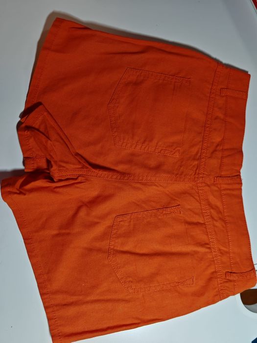Calções laranja in extenso linho tamanho 38