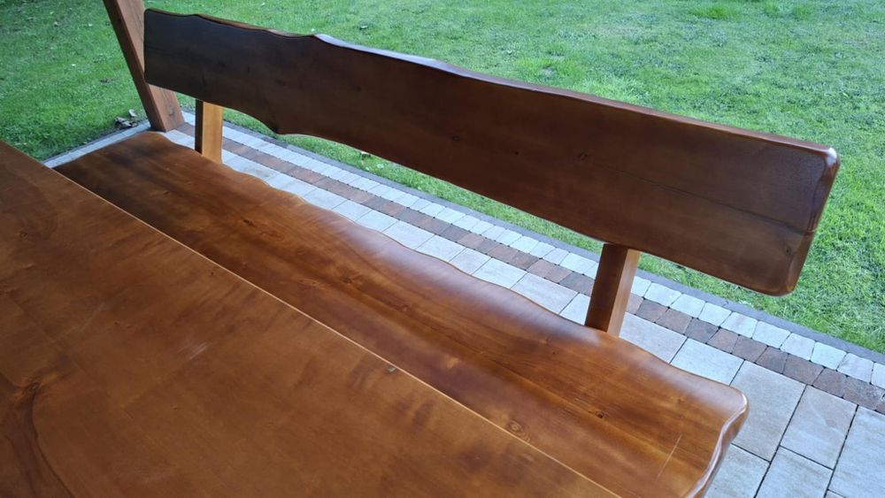 Zestaw mebli ogrodowych stół + 2 ławki