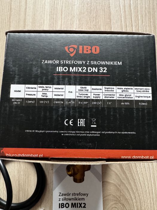 Zawór strefowy z silownikiem IBO MIX2 DN 32.