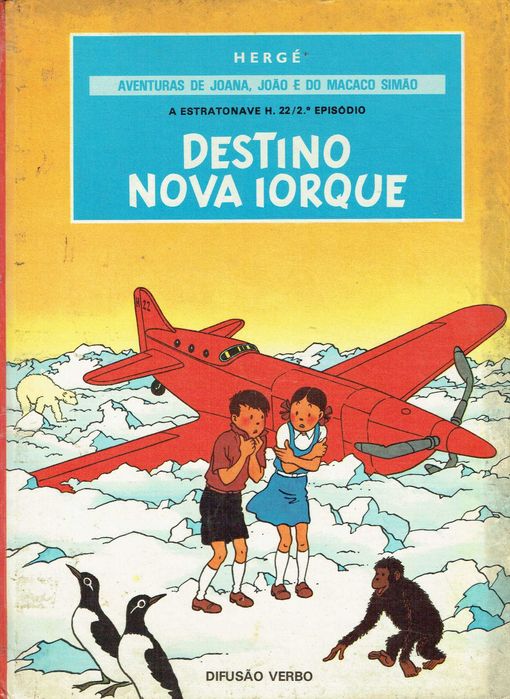 17401  Aventuras de Joana, João e o Macaco Simão -  Destino Nova Iorque,  Hergé