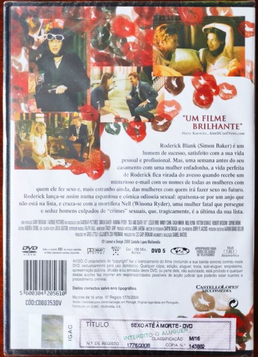 Sexo até à Morte - Sex and Death - 2007 - DVD