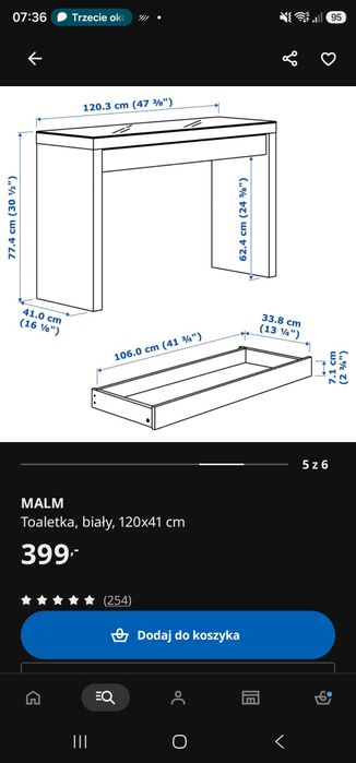 IKEA Toaletka MALM