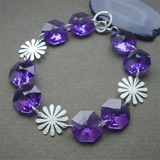 Bransoletka Swarovski STRASS i srebro handmade