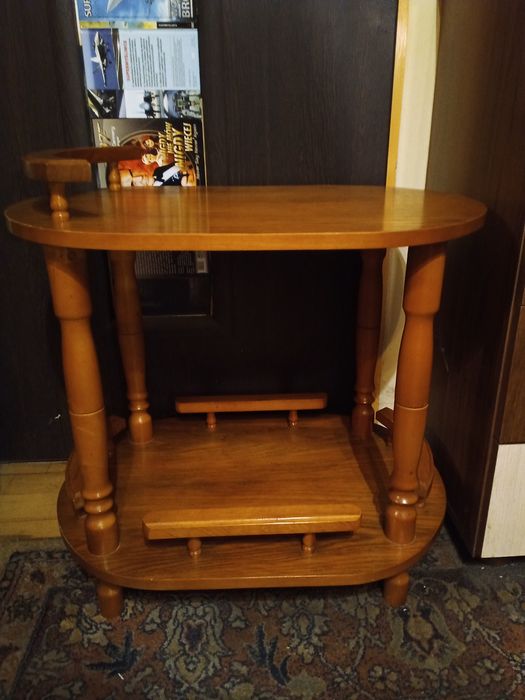 Stolik na alkohol (barek) wykonany z litego drewna OKAZJA