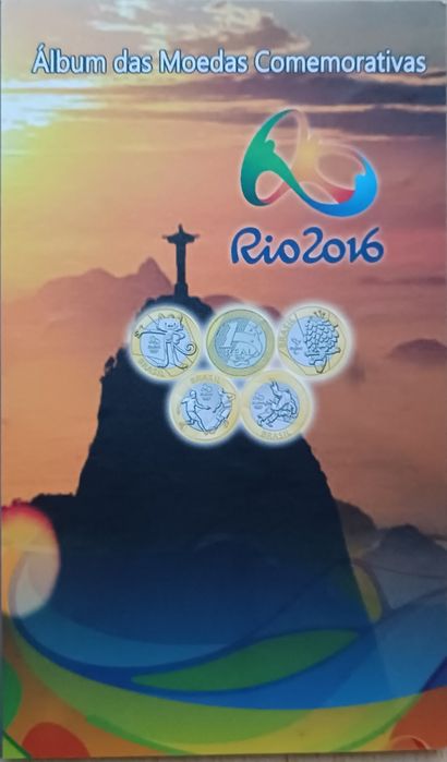 Brasil Rio 2016- Álbum completo com 17 moedas FDC jogos olímpicos.
