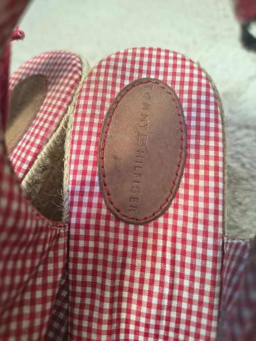 Tommy Hilfiger espadryle 36 | czerwone | koturn | sandały | lato |