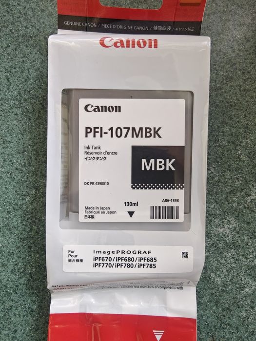 tusz Canon pfi-107mbk termin 2027.04