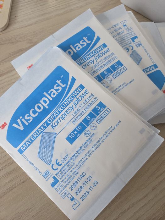 Viscoplast opatrunek kompresy jałowe 10x10 36 szt