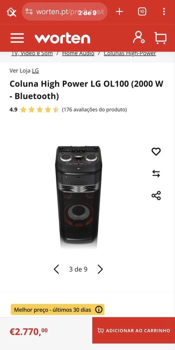 Coluna de som LG
