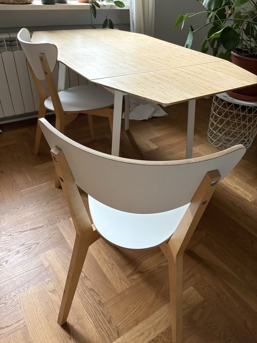 Ikea stół bambus + krzesła
