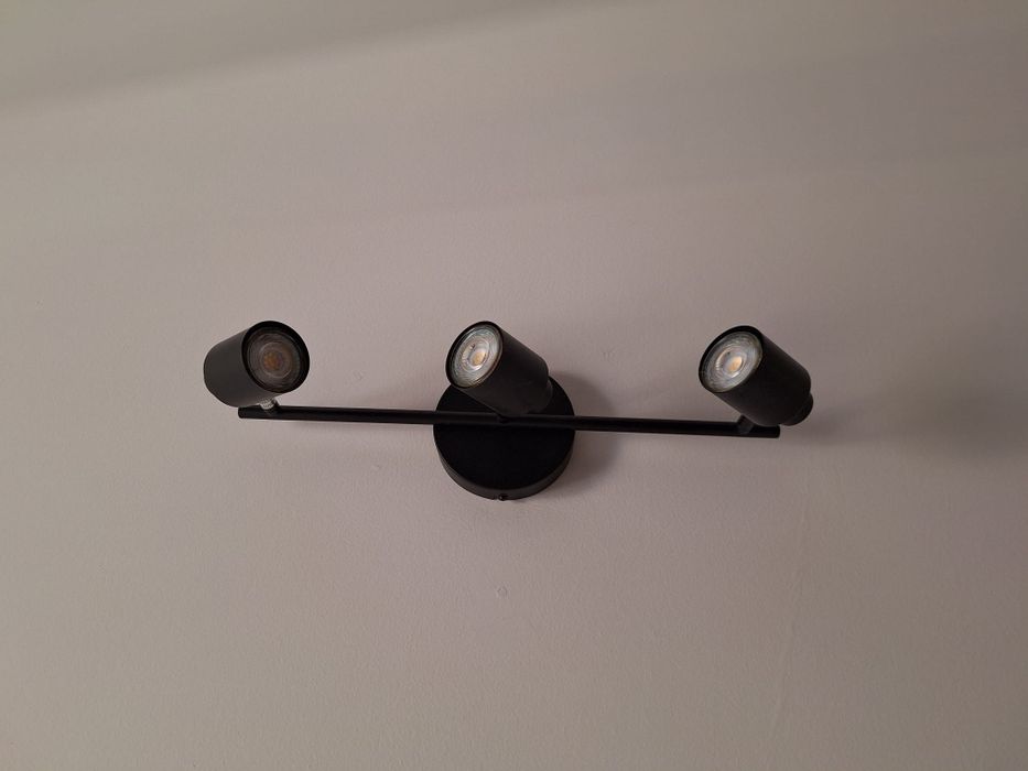 Foco decorativo inspire TEKLA 3 lâmpadas GU10X3 metal preto