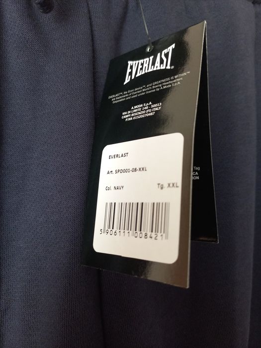 Nowe granatowe spodnie (dresy) męskie r. XXL Everlast
