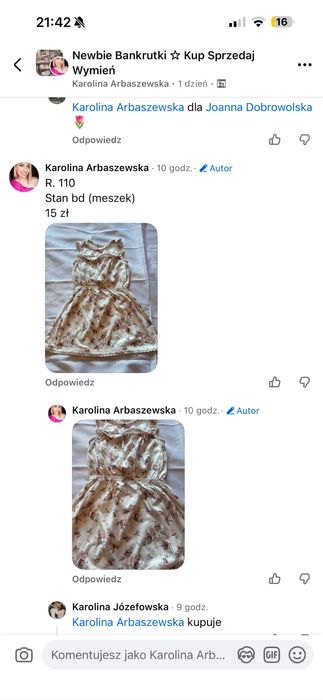 Ubranka newbie 110/116 rezerwacja