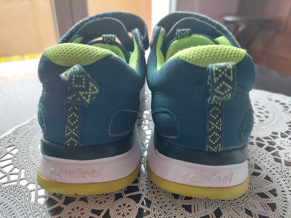 buty decathlon 34 21,5cm blue green na rzep