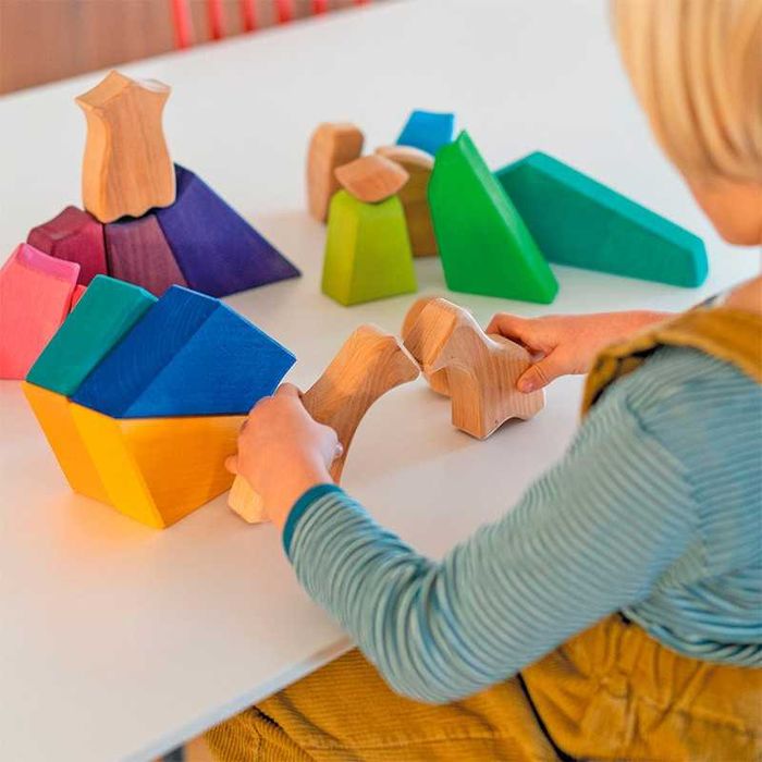 Grimms Leão - Blocos de madeira (Waldorf friendly)