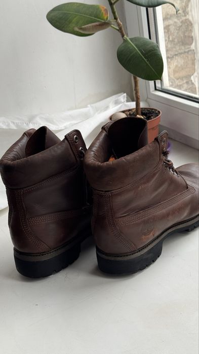 Шкіряні черевики Timberland унісекс коричневі  26 см б/у 42.5 розмір