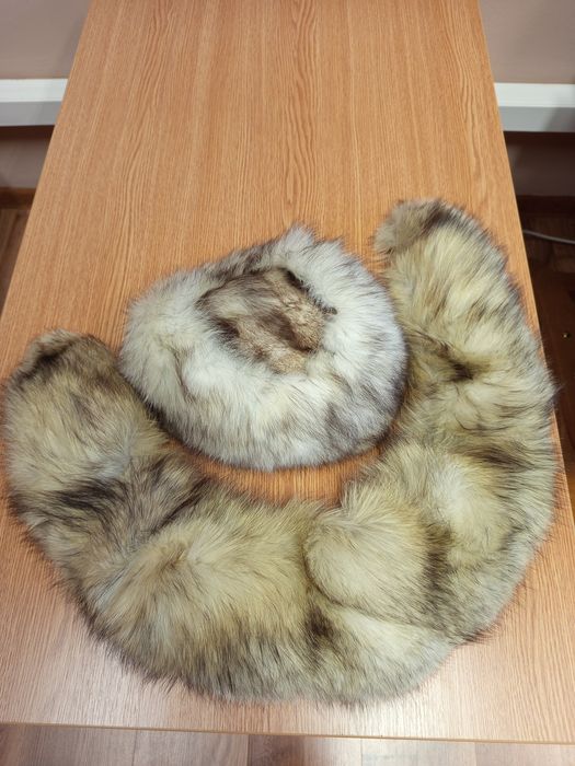 Czapka i kołnierz z lisa