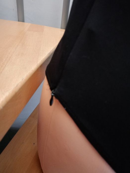 Body na ramiączkach czarne koronka suwak zatrzaski seksi Primark 38/M