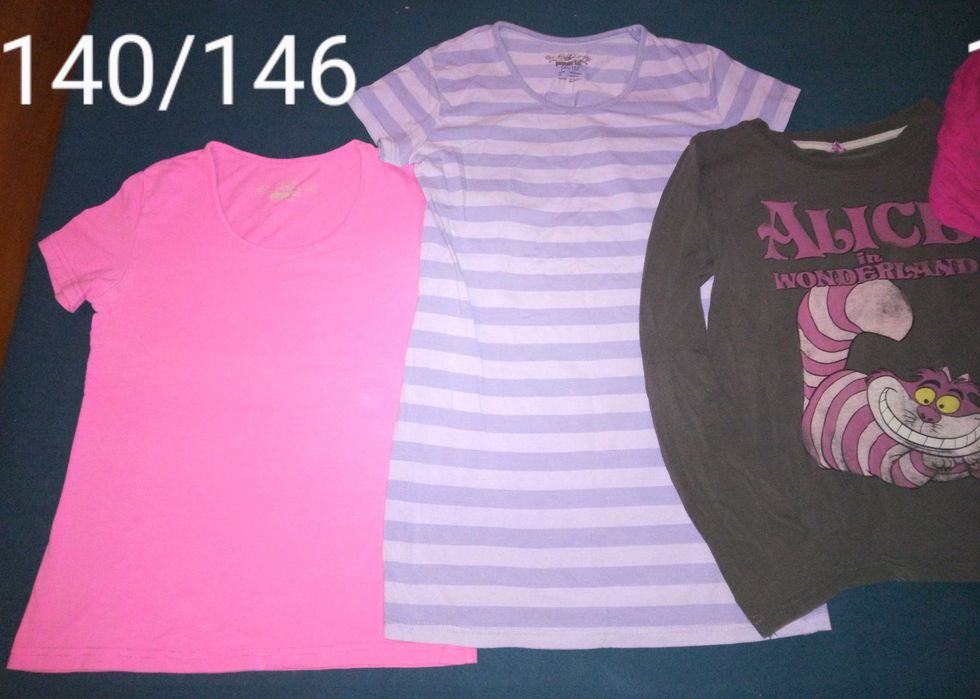 Zestaw ubrań, ubrania dziewczynka rozmiar 140 i 146