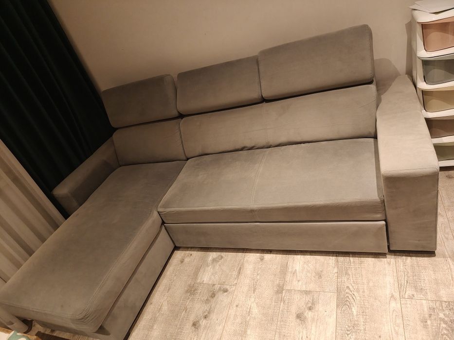 Rogówka narożnik szary 245cm  z 180 cm