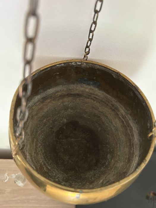 Duża waga mosiężna wisząca 1736 ozdobna retro LOFT