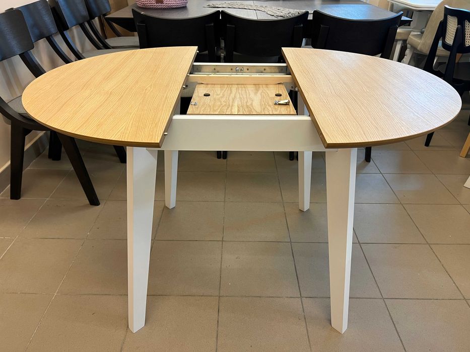 Стіл Марс Д90+30 кухонний круглий розкладний буковий на кухню бук