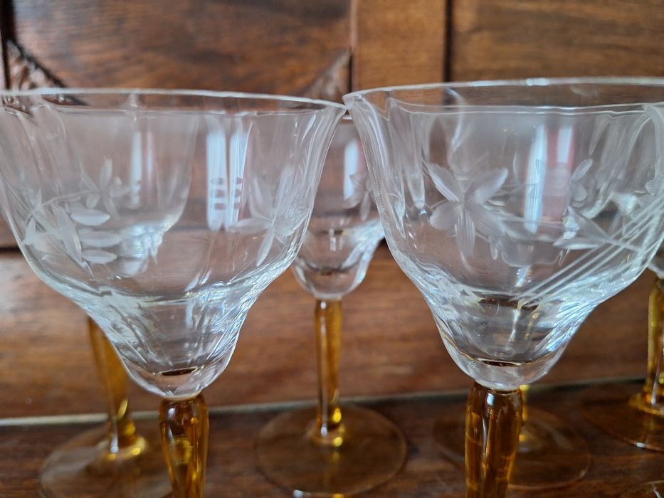 Kieliszki na likier i do wina vintage, prl