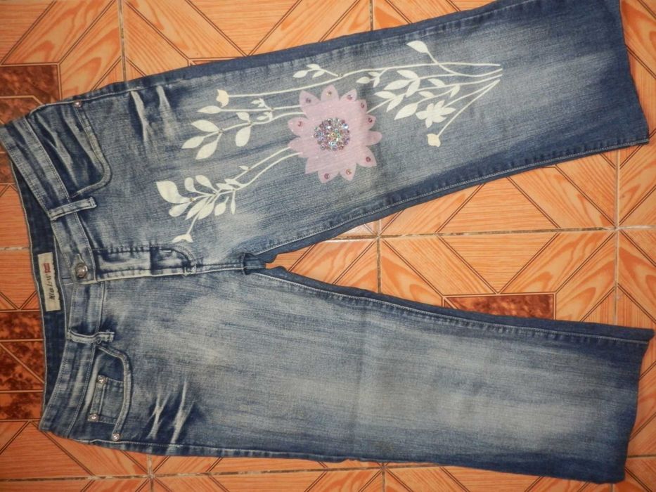 джинсовые капри стрейч