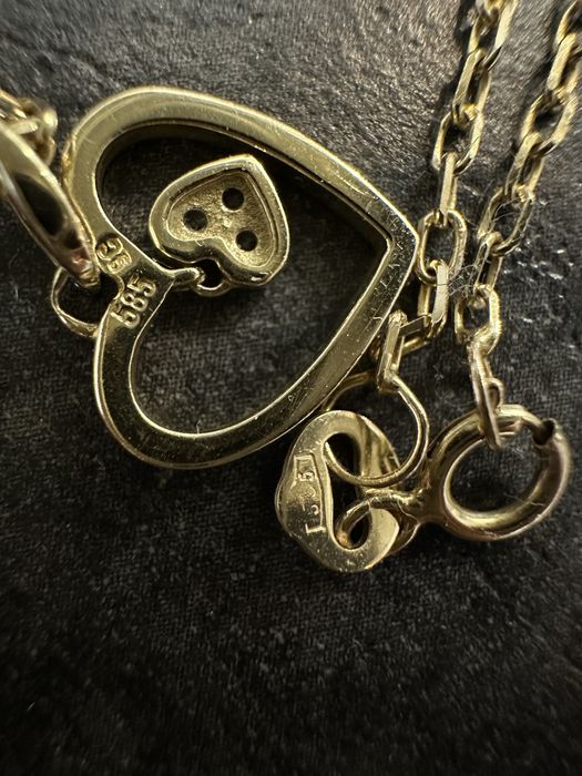 Zloty naszyjnik diament