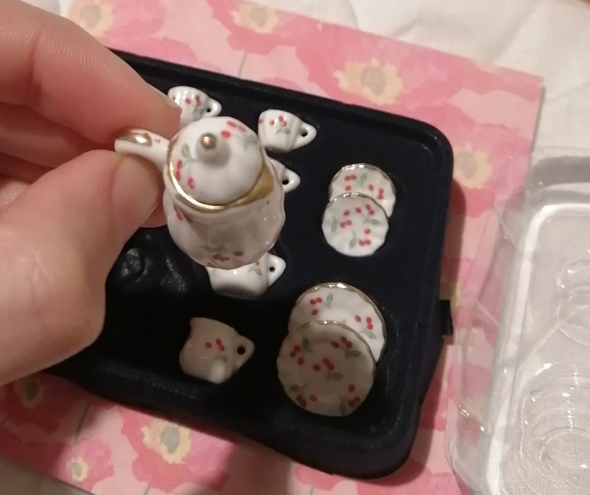 Кукольная посуда набор 1:12, для кукольного домика миниатюра ляльковий