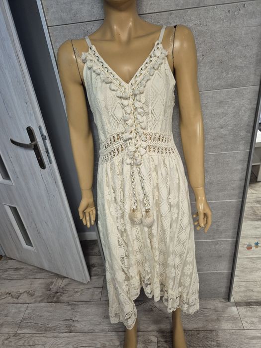 Przepiękna sukienka boho z warkoczami rozmiar 1XL
