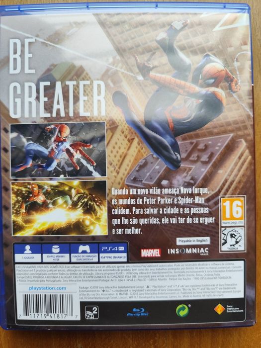 Marvel Spider-Man PS4 e PS5 (com disco)