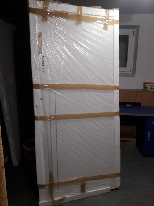 Drzwi płytowe Białe Skrzydło CPL  DRE ALU50 90P