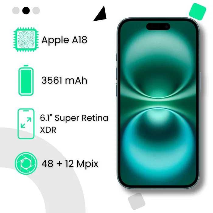 iPhone 16 128 GB Black | 2 lata gwarancji