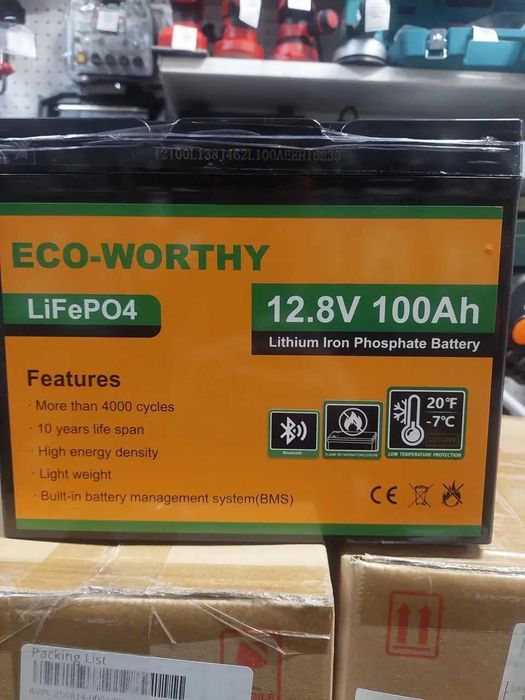 LifePo4 Акумулятор Аккумулятор LifePo4 12.8V, 100Ah ECO-WORTHY