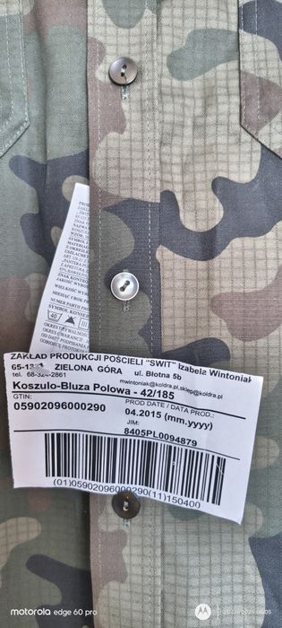 Koszulobluza Polową MON r 42/185