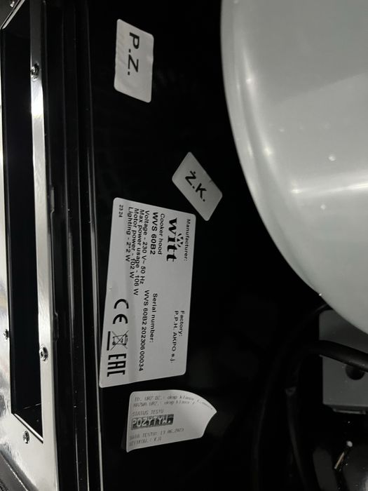 Кухонна витяжка Witt 60 см чорне скло