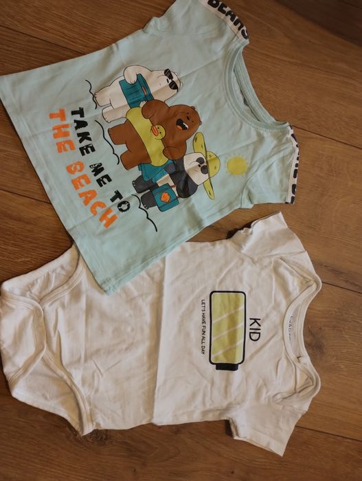 Body kr rękaw i t-shirt rozmiar 80 Sinsay i Pepco